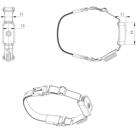 LED hlavové svietidlo dobíjateľné 3W 300lm 6500K studené oranžové hlavné svetlo Ledvance