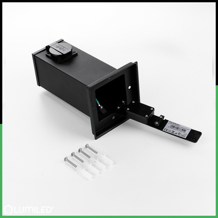 Záhradný stĺpik IBERI Outdoor Standing 230V 22cm 2x sieťová zásuvka LUMILED