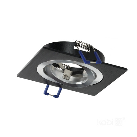 Zápustná montáž GU10 Halogénová zapustená bodová sieťka Black Square Kobi
