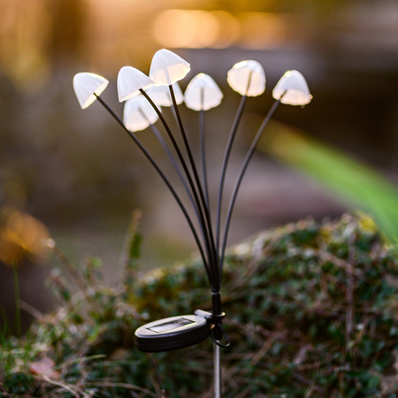 2x LED solárna záhradná lampa Drive Post Outdoor Mushroom IP65 Solárny strom CARI LUMILED