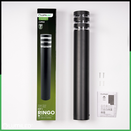 Záhradný vonkajší stojaci LED stĺp RINGO 60cm LUMILED