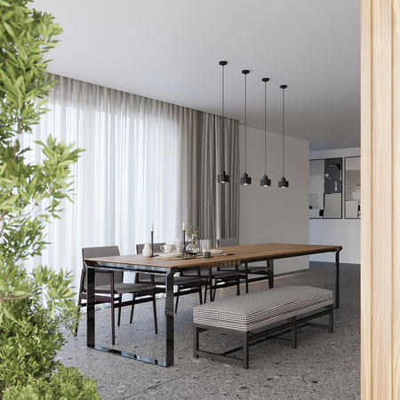 Nástenné svietidlo Nástenné svietidlo E27 Geometric Black Modern Savar Sollux