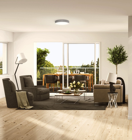 Plafond LED stropné svietidlo Povrchová montáž 34W 1300lm CCT Stmievateľné okrúhle sivé SMART+ WiFi Eye Ledvance