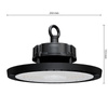 Priemyselná lampa LED High Bay 150W 22500lm 5000 Cold 90° Dimmable Black IP65 Masterled