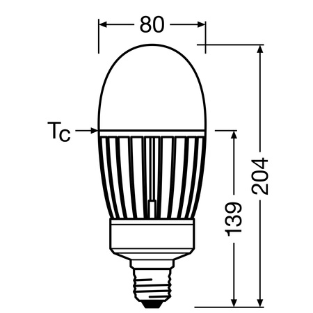 LED žiarovka E40 41W = 125W 5400lm 2700K teplá biela 360° Filament HQL Ledvance