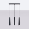 Závesné stropné svietidlo Závesné svietidlo 3x G9 Trubkový luster čierny škandinávsky Prysm Sollux
