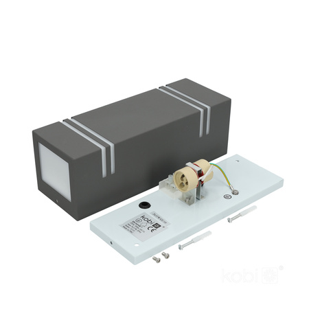 Záhradné vonkajšie nástenné svietidlo 2x GU10 IP44 Grey Quazar Kobi