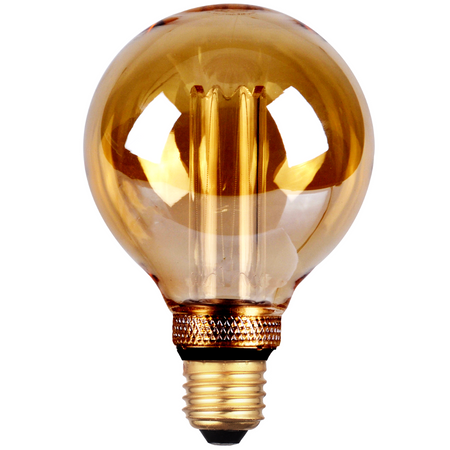 LED žiarovka G95 E27 4W 200lm 1800K, teplá biela 320° Amber Dekoratívna DECOVINTAGE Sanico Goldlux