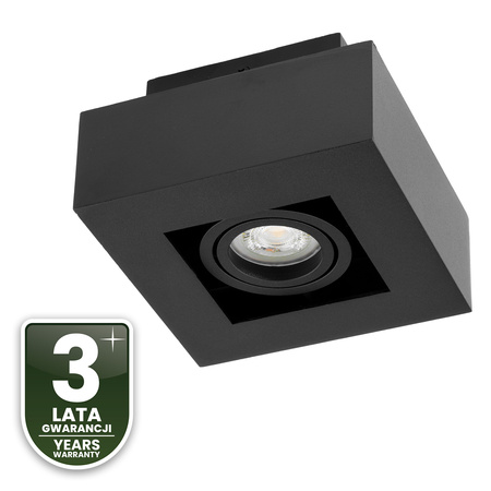 Povrchová montáž HALOGEN Movable SPOT GU10 Square Black AURI LUMILED