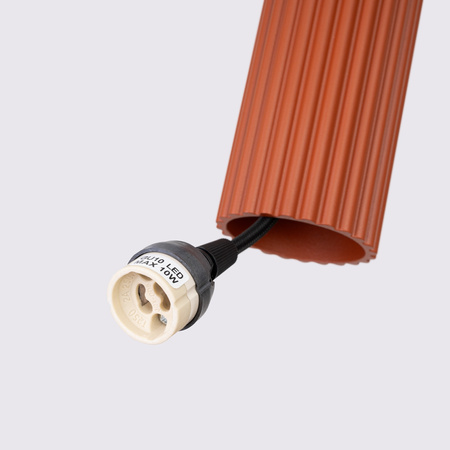 Závesné stropné svietidlo Tuba Spot 2x GU10 Ochre Red Carbon Deep Space SL.1631 Sollux