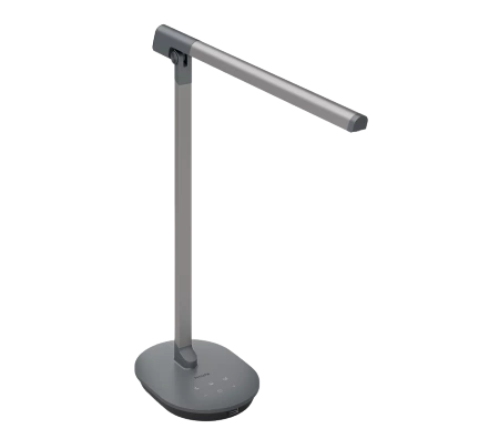 Stolná LED lampa 12W 450lm 4000K USB sivá stmievateľná Dotykový meč Philips