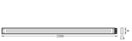 LED pásik 7,5W 3000K, teplá biela 1,5M Cob Strips Ledvance