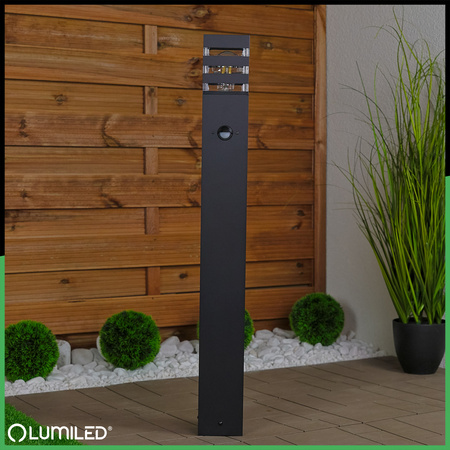Záhradný stĺp Vonkajší stojaci E27 LED pohybový senzor TAXUS 2 80cm LUMILED