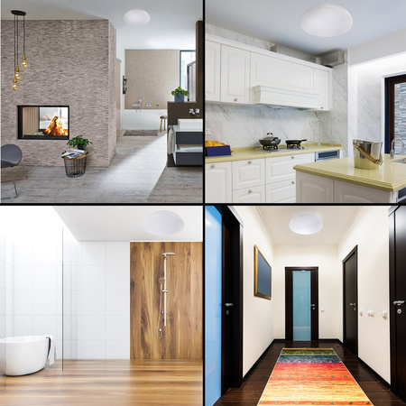 LED stropný plafón do kúpeľne ORLANDO 12W IP44 4000K White Round