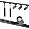 Sada zbernicového osvetlenia 2 m + 5x GU10 zbernicové reflektory čierne LUMILED