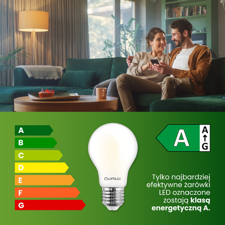 LED žiarovka E27 A60 4W = 60W 840lm 4000lm neutrálna biela 360° sklenené vlákno ALS LUMILED