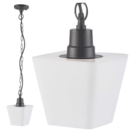 Záhradné závesné svietidlo E27 biele čierne IP44 Giza Sanico Goldlux