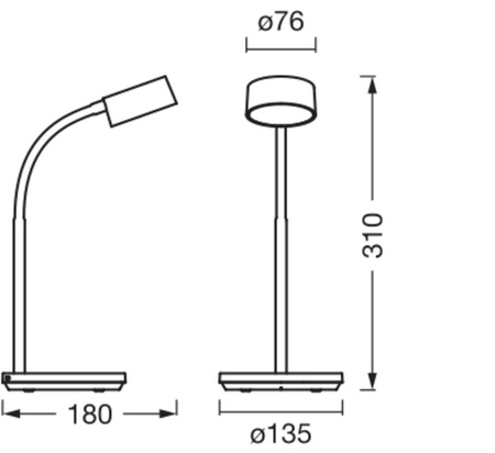 LED stolová lampa 4,8 W 328 lm CCT stmievateľná biela Kancelárska linka Ledvance