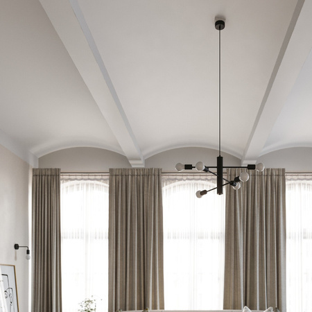 Nástenné svietidlo Nástenné svietidlo E27 Irregular Black Industrial Duomo Sollux