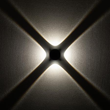 Vonkajšie záhradné svietidlo Vonkajšie nástenné svietidlo LEDpovrchovou montážou 4W 320lm 3000K, teplá biela čierny Vodotesné IP54 Moderné PATRAS 9115 Nowodvorski