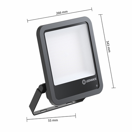 LED reflektor Vonkajší reflektor 125W 15000lm 4000K IP66 čierny so súmrakovým senzorom Floodlight Ledvance