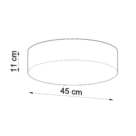 Stropné svietidlo Plafond 3x E27 Round Grey Minimalist Arena Sollux