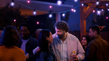 Vonkajšia záhradná girlanda 14 m IP65 20LED RGB SMART Smart Bluetooth ZigBee Biela a farebná atmosféra Festavia Philips HUE