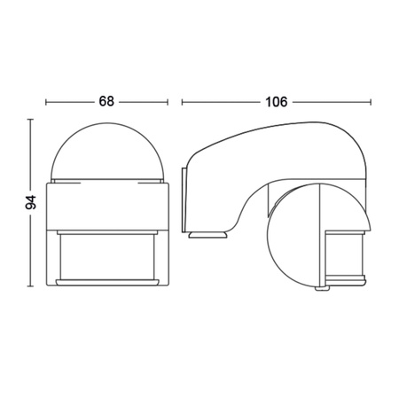 PIR senzor pohybu a súmraku IP44 čierny Virginia Philips