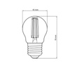 LED žiarovka E27 G45 4,5W = 40W Blue Filament TOSHIBA