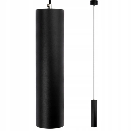 Stropné závesné svietidlo 1xGU10 CIRUS Hanging Tuba Black 24cm