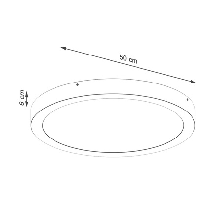 LED stropné svietidlo 32W 3000K, teplá biela Round 230V Onyx Sollux