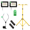 LED reflektor 2x 30W Pracovná LED lampa Stavebný statív 6500K