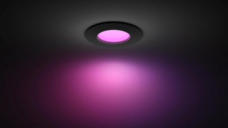 3x LED panel zapustený do podhľadu 8,3 W 1000 lm IP44 Biela a farebná atmosféra RGB + TW Black Smart SMART Zigbee Bluetooth Slim Downlights Philips HUE