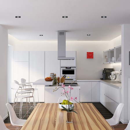 Svietidlo HALOGEN GU10 MR16 Square Black CASSIO LUMILED + LED žiarovka GU10 6W = 60W 580lm neutrálna biela