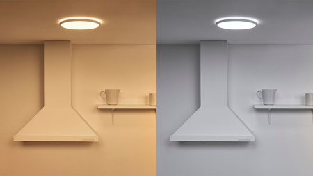 Plafond LED stropné svietidlo na povrchovú montáž 16W 1500lm 2700-6500K TW 29,2cm biele okrúhle Smart SMART WiFi Bluetooth App Superslim WiZ