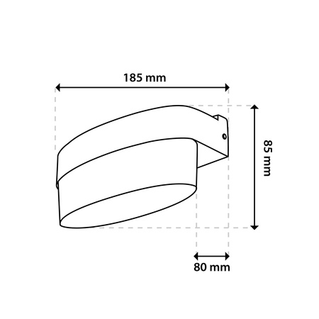 Vonkajšie nástenné svietidlo LED Záhradné nástenné svietidlo Teplé 4000K 5W IP54 SEVIA Black LUMILED