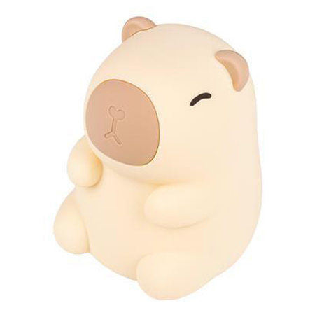 Detské LED dekoratívne nočné svetlo Capybara 2,5W 18lm 3000K teplá biela RGB 360° Brown Masterled