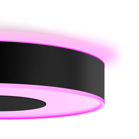 Plafond LED povrchové stropné svetlo 33,5W 2350lm IP20 biele a farebné RGB + TW čierne 38cm Smart SMART Zigbee Bluetooth Infuse Philips HUE