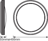 Plafond LED stropné svietidlo Povrchová montáž 34W 1900lm CCT Stmievateľný okrúhly biely SMART+ WiFi Frame Ledvance