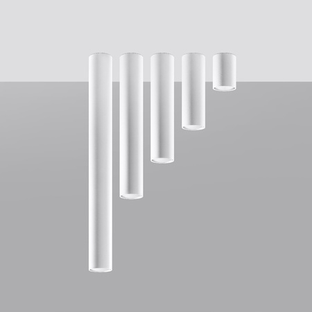 SPOT TUBA GU10 Tubular White Moderné stropné svietidlo Lagos Sollux na povrchovú montáž