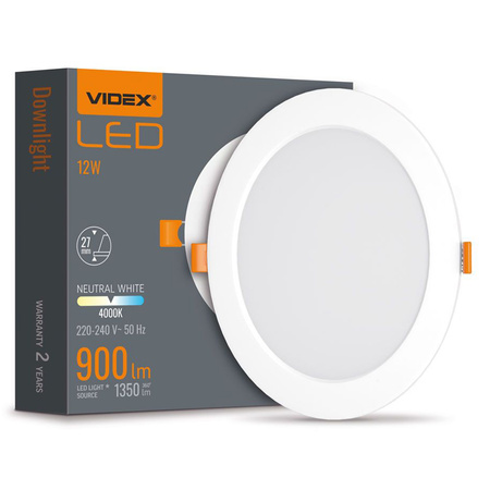 LED panel Zapustené svietidlo 12W 1350lm 4000K neutrálna biela Videx