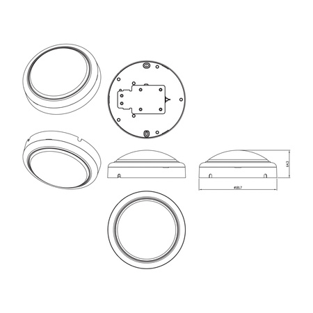 LED vonkajšie kanálové svetlo 15W 1400lm 4000K IP65 Hermetická biela Projetline Philips