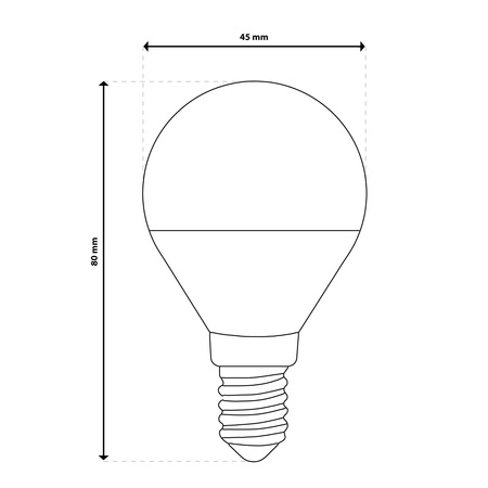 LED žiarovka E14 guľka P45 8W = 60W 806lm 4000K neutrálna biela 180° LUMILED
