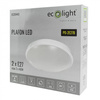 Plafond LED svietidlo na povrch 2x E27 White Round Ecolight