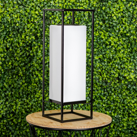 Vonkajšia solárna LED záhradná stojaca lampa 3000K IP44 38cm súmrakový senzor