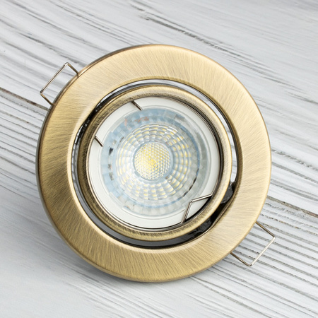 Svietidlo HALOGEN na zapustenú montáž Pohyblivé okrúhle svietidlo GU10 MR16 zo starého plechu