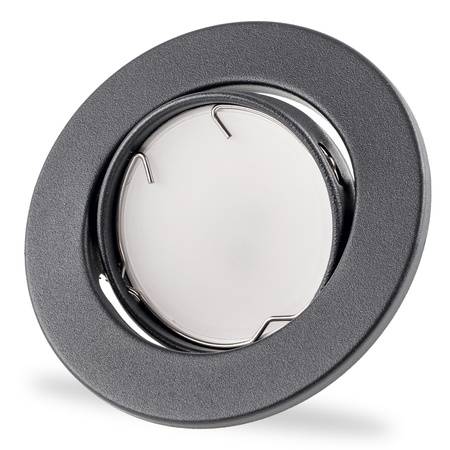 Kruhové halogénové svietidlo na zapustenú montáž AURELI Graphite sheet MR16 GU10 LUMILED