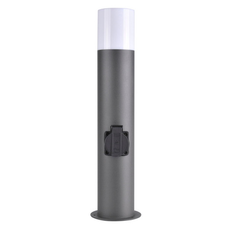 Záhradná stojaca lampa s objímkou E27 sivá biela IP44 Dallas Sanico Goldlux