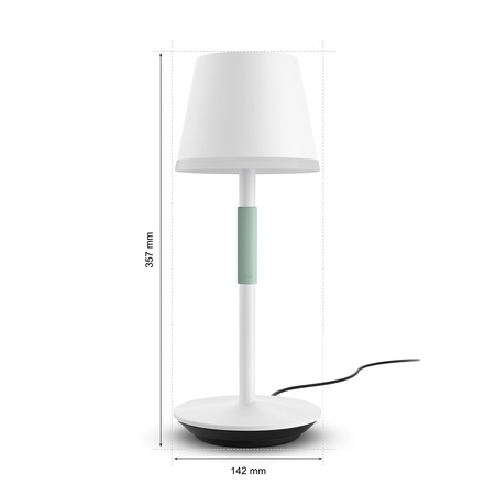 Stolná LED lampa 6,2 W 530 lm biela a farebná Ambiance RGB + TW White 35 cm Smart SMART Zigbee Bluetooth Go Table Philips HUE