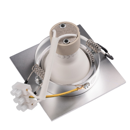 TRIX 3v1 GU10 6W 4000K Brushed Silver LUMILED štvorcové halogénové svietidlo na zapustenie